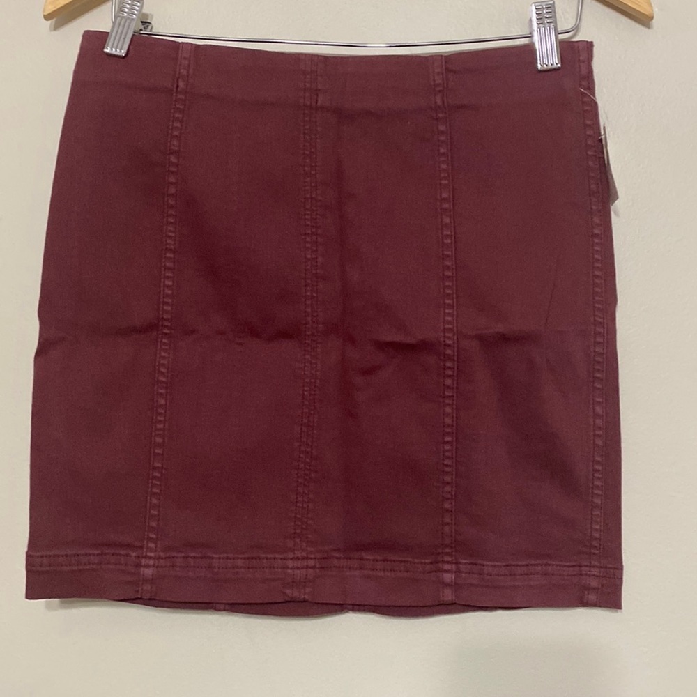 Free People mini casual stretch skirts women Festival Rodeo Vacstion 10 burgundy
